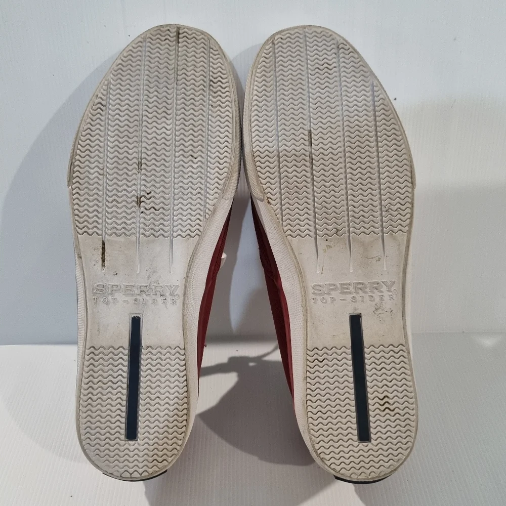 SPERRY Men's Maroon & White  Top-Sider Sneakers, Size 11 - Picture 11 of 15